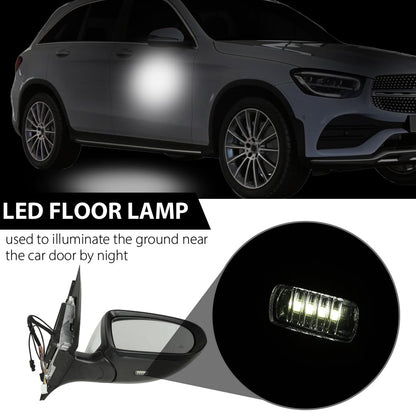 G-PLUS Rear View Mirror w/Blind Spot Right Passenger Side Compatible with Benz X253 Class GLC300 GLC350 2016-2021 2538101416 2538103500 White