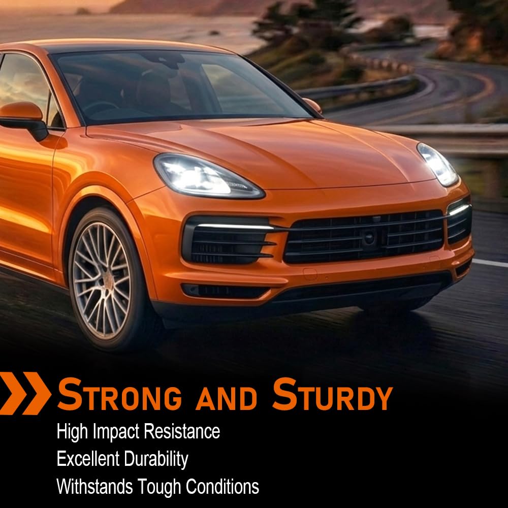 G-PLUS Front Right Side Bumper Face Bar Lower Grill Trim Cover Compatible with Porsche Cayenne Models Base and S Versions 2019-2023; Not Fit Turbo or Sport Design Package Models Black