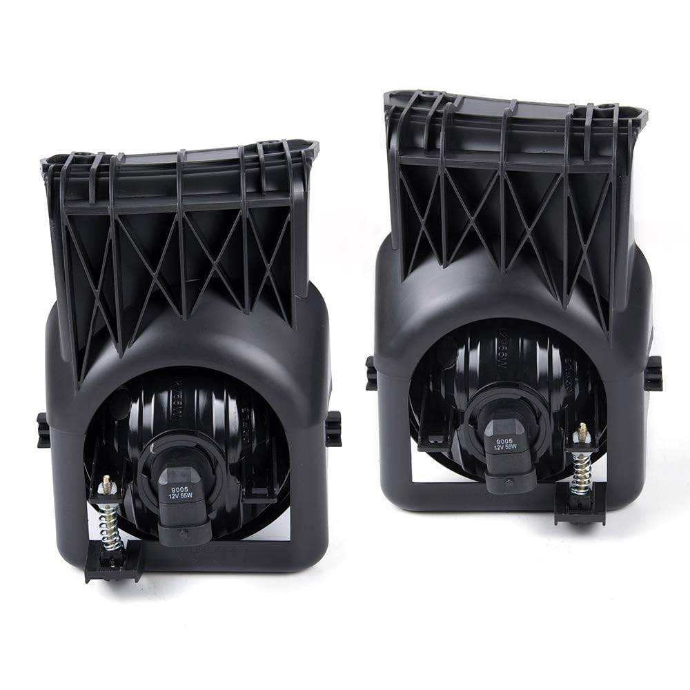 G-PLUS Bumper Fog Lights Lamps Pair Set Compatible with 2003-2006 GMC Sierra 1500 2500 3500 Pickup GM2592154, GM2593154, GM2593128 15190984, 15190985, 15776382, 15776381, GM2592128 Smoke Lens