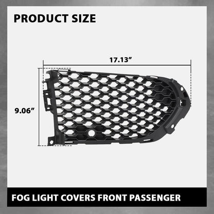 G-PLUS Fog Light Covers Front Passenger Right Side Compatible with Jaguar F-Pace First Edition 2017,Fit Jaguar F-Pace (submodel: R-Sport, S) 2017-2020,Fit for Models with Open Side Mesh