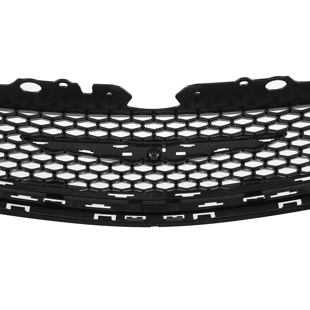 G-PLUS Front Upper Bumper Grill Assembly Compatible with 2015-2017 200 V6 Models Only (Not Fit 4 Cylinder Models) 68103934AC, CH1200385 Chrome Trim Grille