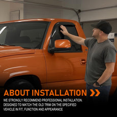 G-PLUS Window Vent Visor Deflectors 2PCS for Chevy Silverado GMC Sierra 1500 1999-2007 PC Smoky Product Image