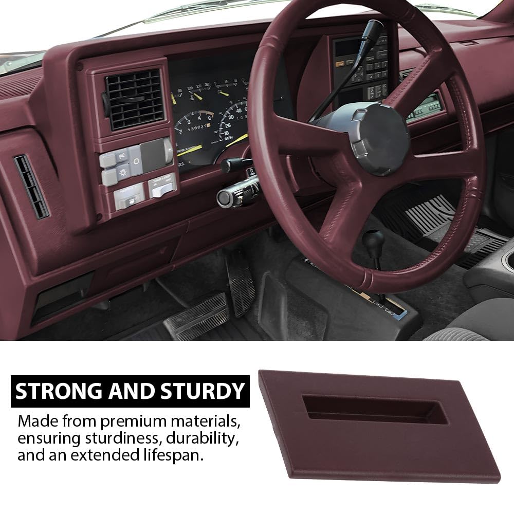 G-PLUS Dash Fuse Panel Cover Compatible with Chevy & GMC Truck 1988-1994/Fit Chevy Blazer GMC Yukon 1992-1994/Fit GMC Yukon Suburban 1992-1994 Red
