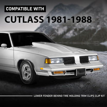 G-PLUS Lower Body Molding Trim Kit Compatible with 1981-1988 Cutlass Salon & Supreme Retaining Clip Set 6 PCS