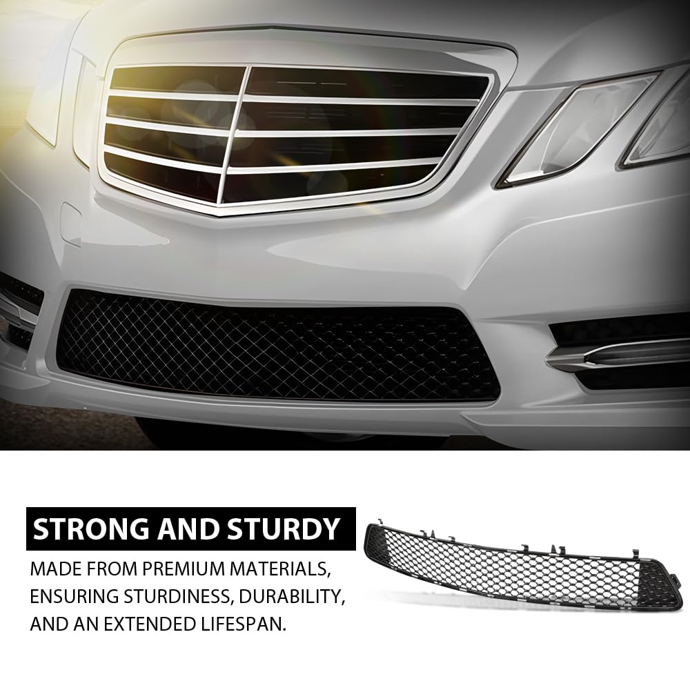 G-PLUS Front Bumper Grille, Compatible with Benz E300 E350 E400 E550 2010-2013, 2128851253, MB1036157
