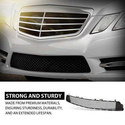 G-PLUS Front Bumper Grille, Compatible with Benz E300 E350 E400 E550 2010-2013, 2128851253, MB1036157