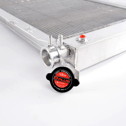 2-Row Core Full Aluminum Racing Radiator Stop Leak Compatible For FORD F-150/F-250/F150/F SUPER DUTY V8 1985-1996 Silver