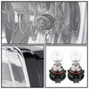 G-PLUS Front Bumper Fog Lights+Front Bumper Raw Black End Cap Compatible with Chevy Silverado 1500 2007-2013