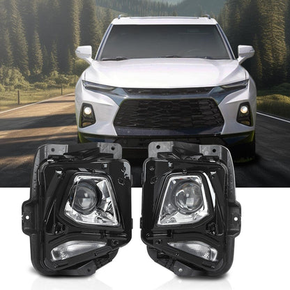 G-PLUS HID/Xenon Projector Headlights Left+Right Without Ballast & D3S Bulb Compatible with Chevy Blazer 2019-2021 Fit Models with Factory HID/Xenon Clear Lens Chrome Housing Only GM2502492, GM2503492