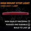 G-PLUS LED Third 3rd Brake Light Compatible with Dodge Ram 2500 3500 2003-2006 High Mount Stop Cargo Lamp Red Lens Chrome Housing 05086509AA