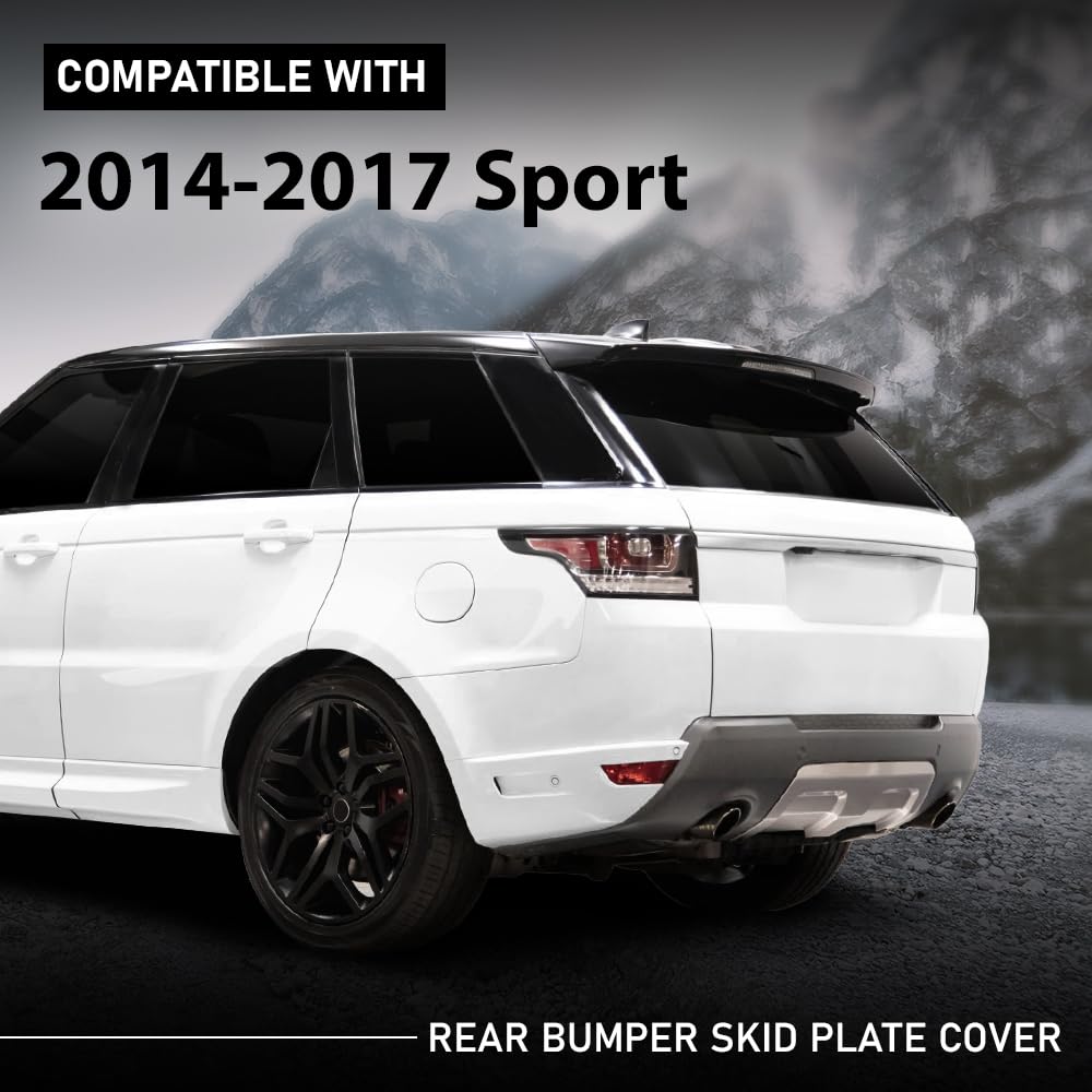 G-PLUS Rear Bumper Skid Plate Cover Compatible with Range Rover Sport 2014-2017 Gray