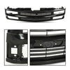G-PLUS Front Bumper Grille Grill Black Compatible with Chevy Silverado Blazer C/K 1500 2500 3500 Suburban Tahoe 1994-2000 For Models with Composite Headlights 15981092 GM1200239