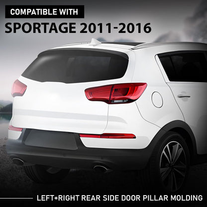 G-PLUS Pair Rear Door C Pillar Molding, Compatible with Kia Sportage 2011-2016, LH Driver & RH Passenger 2PCS, Chrome, 832703W000, 832803W000, 83270-3W000, 83280-3W000