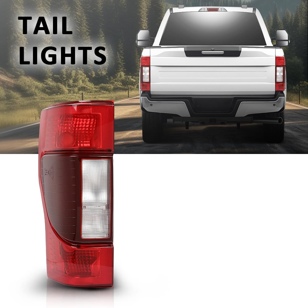 G-PLUS Tail Lights Assembly Rear Brake Lamp Compatible with Ford F250 F350 F450 Super Duty 2020-2022,Fit Factory Halogen w/Blind Spot Monitor Model, Faros Traseros,Luces Traseras