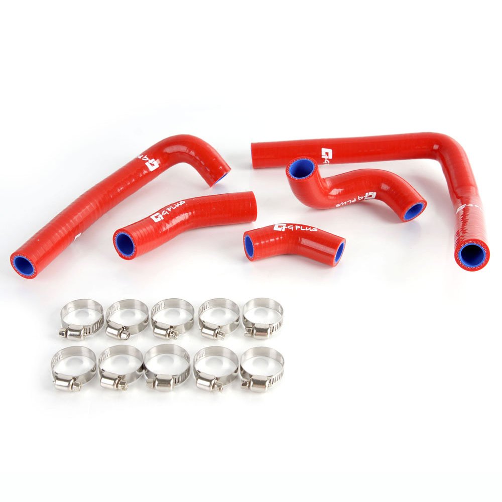Silicone Coolant Radiator Hose Tube Kit Clamps Replacement For HONDA CR250R 2005 2006 2007 Red 5pcs