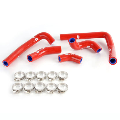 Silicone Coolant Radiator Hose Tube Kit Clamps Replacement For HONDA CR250R 2005 2006 2007 Red 5pcs