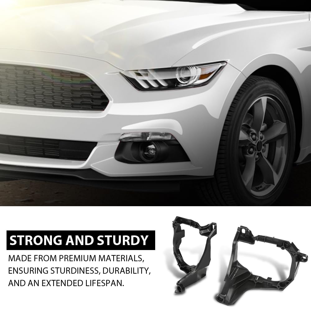 G-PLUS Pair Front Fog Light Bracket, Compatible with Ford Mustang 2015 2016 2017, Left Driver & Right Passenger Side, FR3Z15266A, FR3Z15266B