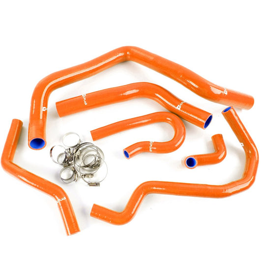 G-PLUS Silicone Radiator Coolant Hose Pipe Kit Clamps Compatible With 1992-2000 Honda Civic Type-R EK EG B16A B18C B20B,Orange