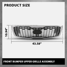 G-PLUS Bumper Grille for Kia Sorento 2019-2020 Chrome Black Side View
