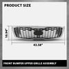 G-PLUS Front Bumper Upper Grille Assembly With Camera Hole Compatible with Kia Sorento 2019-2020 86380-C5800, 86380C5800 Chrome Black