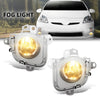 G-PLUS Pair Fog Lights Front Bumper Lamps with Bulbs+Wiring Compatible with Toyota Prius 2010 2011 SC2592100, TO2592123, SC2593100, TO2593123 White