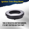 G-PLUS Ignition Trim Ring Bezel Compatible with 2019 2020 2021 Ford Ranger XL/XLT Cab Pickup (Black)