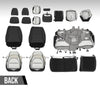 G-PLUS Seat Covers Full Kit Factory Style Compatible with Chevy Silverado 1500/2500/3500 LT, Custom and Trailboss Crew Cab New Body Style 2019 2020 2021 Black