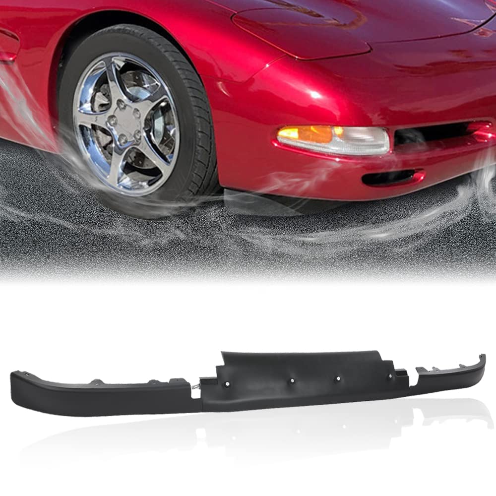 G-PLUS Front Lower Spoiler Air Dam Bundle W/Side Support Compatible with 1997-2004 Chevy C5 Corvette