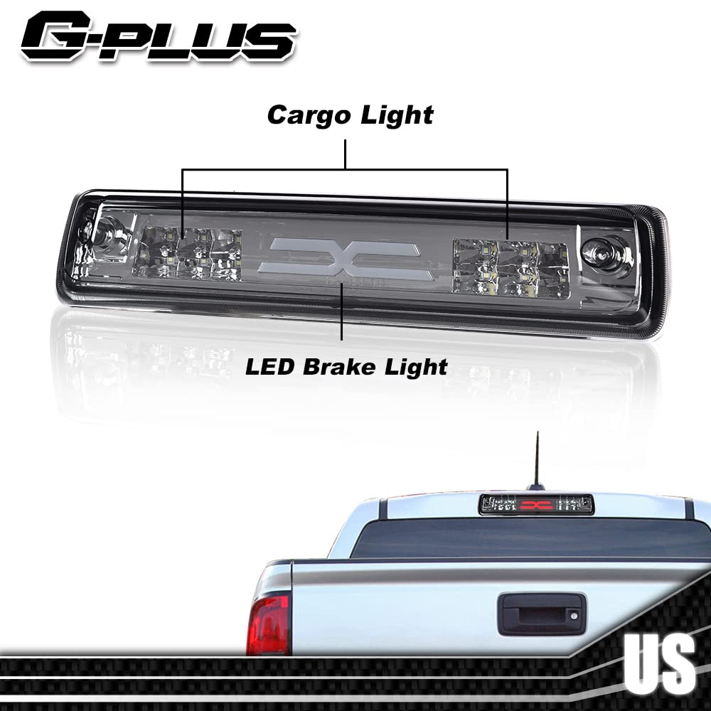 G-PLUS LED 3rd Third X Brake Light Rear Brake Stop Tail Light Compatible with 2015-2018 Colorado/Canyon GM25971002 52019397 High Mount Stop Light Third Tail Light