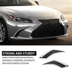 G-PLUS Front Bumper Trim Pair for Lexus LX ES250 2023-2024 Chrome Black Additional Angle