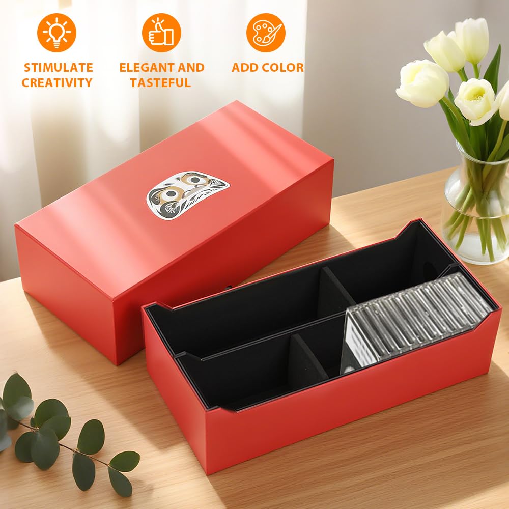 G-PLUS Coin Slabs Storage Box INTERCEPT Shield for 50 Certified Coins Holders (Red)