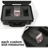 G-PLUS Graded Card Storage Box Fit BGS PSA SGC FGS Graded Sports Trading Cards, Hold 75 Graded Cards or 250 Ungraded Cards Heavy Duty Weatherproof Case Red And Black