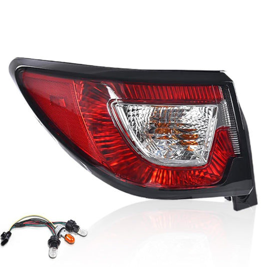 G-PLUS Rear Left Tail Light Assembly w/Bulbs Compatible with Chevy Traverse 2013 2014 2015 2016 2017 Left Outer Rear Brake Lamp Luces Traseras, 84266019 23301756, Red Lens