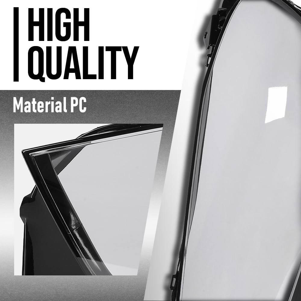 G-PLUS Headlight Lens Cover Compatible with Benz GLE W167 2020-2023 Left & Right Front Headlamp Lens Cover Clear
