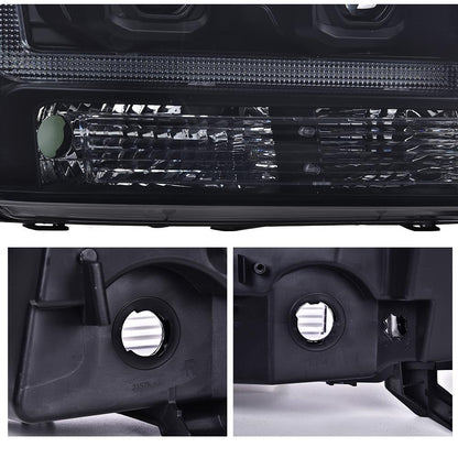 G-PLUS LED Headlights Assembly Fit Chevy Tahoe Avalanche Subarban 1500 2500 2007-2014 DRL Corner Turn Signal Headlamps Set Pair Left & Right Smoky Lens Black Housing Amber Reflector,faros delanteros