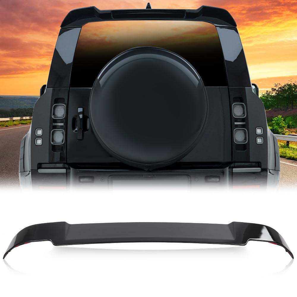 G-PLUS Rear Roof Spoiler Wing Gloss Black Compatible with Defender 90 2-Door / 110 4-Door 2020 2021 2022 Painted