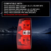 G-PLUS Tail Lights Brake Lamps w/Harness Compatible with Chevy Suburban 1500 2007-2014/Fits Chevy Suburban 2500 LTZ 2007, Left Side Luces Traseras Rear Brake Lamps Assembly Faros Traseros