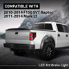 G-PLUS LED Third Brake Light Compatible With 2015 2016 2017 2018 2019 Ford F150,3RD Center High Mount Tail Light Chrome Housing Clear& Red Lens