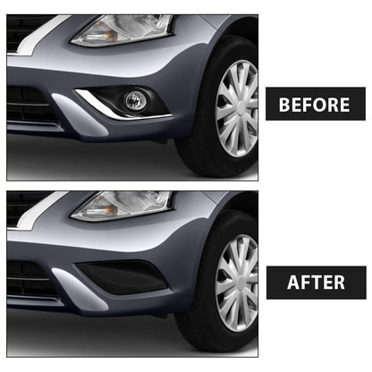 G-PLUS Front Bumper Fog Lamp Bezel Covers LH&RH Compatible with Nissan Versa 4-Door Sedan 2015-2019 NI1039133 NI1038133 622566W80A 622576W80B