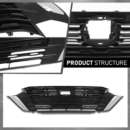 G-PLUS Front Bumper Upper Grille Compatible with Nissan Sentra S SV 2024-2025 62310-6LY0A, 623106LY0A