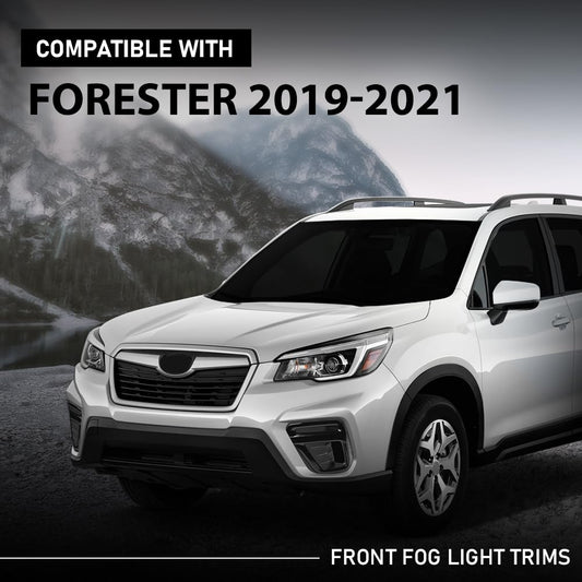 G-PLUS Front Fog Light Cover Bezel Trims, Compatible with Subaru Forester 2019, LH Driver & RH Passenger Side 2PCS, 57731SJ140, 57731SJ150