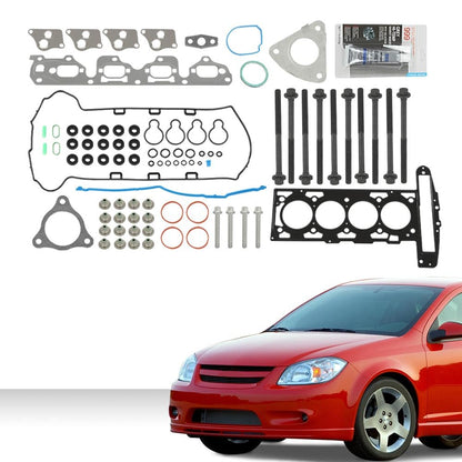 G-PLUS Head Gasket Set Bolts Compatible with Chevy Cavalier 2002-2005/Malibu 2004-2006,Fit Pontiac Sunfire 2002-2005,Fit Saturn Vue 2002-2005 2.2L 2198CC 134CID L4 DOHC HS26223PT-1 ES72196