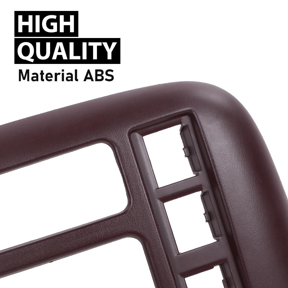 G-PLUS Dash Radio Cluster Trim Bezel Panel Compatible with Chevy Astro GMC Safari 1995-2005 15718197 Dark Red