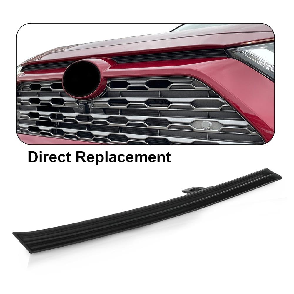 G-PLUS Left Front Bumper Grille Insert Upper Trim Molding Compatible with Toyota Rav4 2019 2020 2021 2022 531240R040, TO1212112