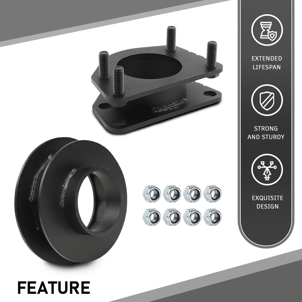 G-PLUS Front 2.5" & Rear Spacer 2.0" Leveling Lift Kit Compatible with Jeep Liberty KJ 2002-2007