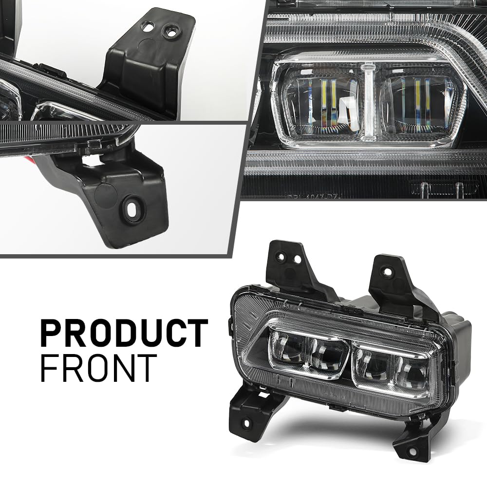 G-PLUS LED DRL Front Fog Lights Kit Driving Running Lamp Compatible with Kia Telluride 2020-2022 Without Wiring Harness