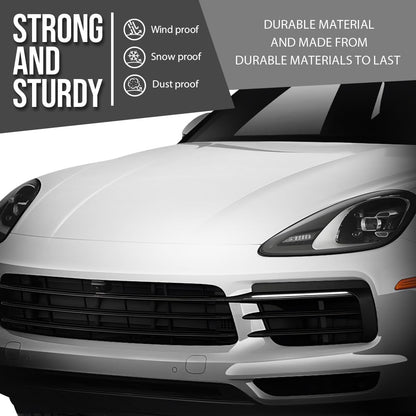 G-PLUS Front Radiator Support Lock Trim Cover Panel Compatible with Porsche Cayenne 2019 2020 2021 2022 2023 9Y0805504 Black