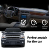 G-PLUS TPE Dash Board Dash Cover Compatible with 2007-2014 Chevy Tahoe Suburban Yukon Avalanche/GMC Sierra 1500 2500 HD 3500 HD Yukon Gray
