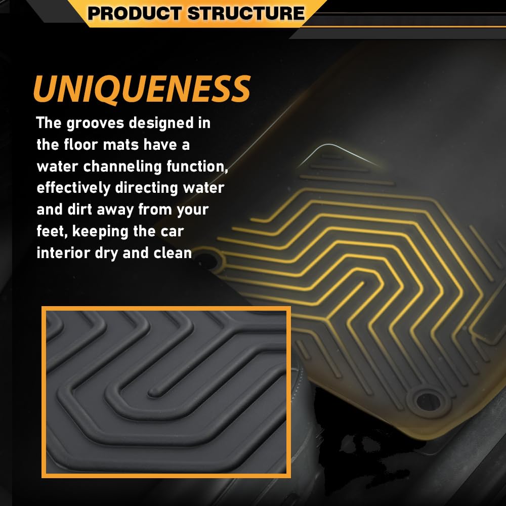 G-PLUS Cargo Liners Compatible with Honda CRV 2025 2024 2023 (Include Hybird),All-Weather Floor Liner, 1st & 2nd Row Caogo Liners TPE 3PCS Car Accessories Black