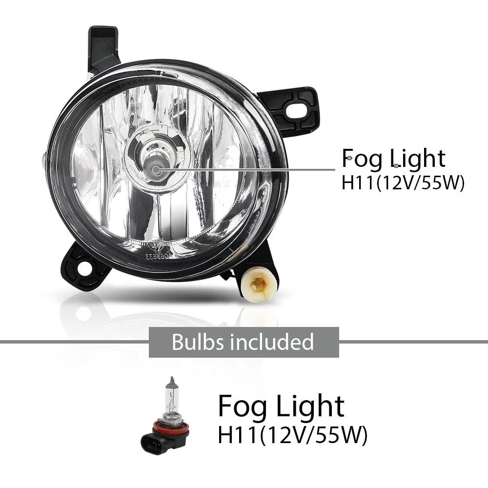 G-PLUS Pair Fog Lights Lamps Assembly, Compatible with Audi A4 S4 Q5 B8 2009-2012/ Audi Allroad 2012-2015, Left Driver & Right Passenger Side 2PCS
